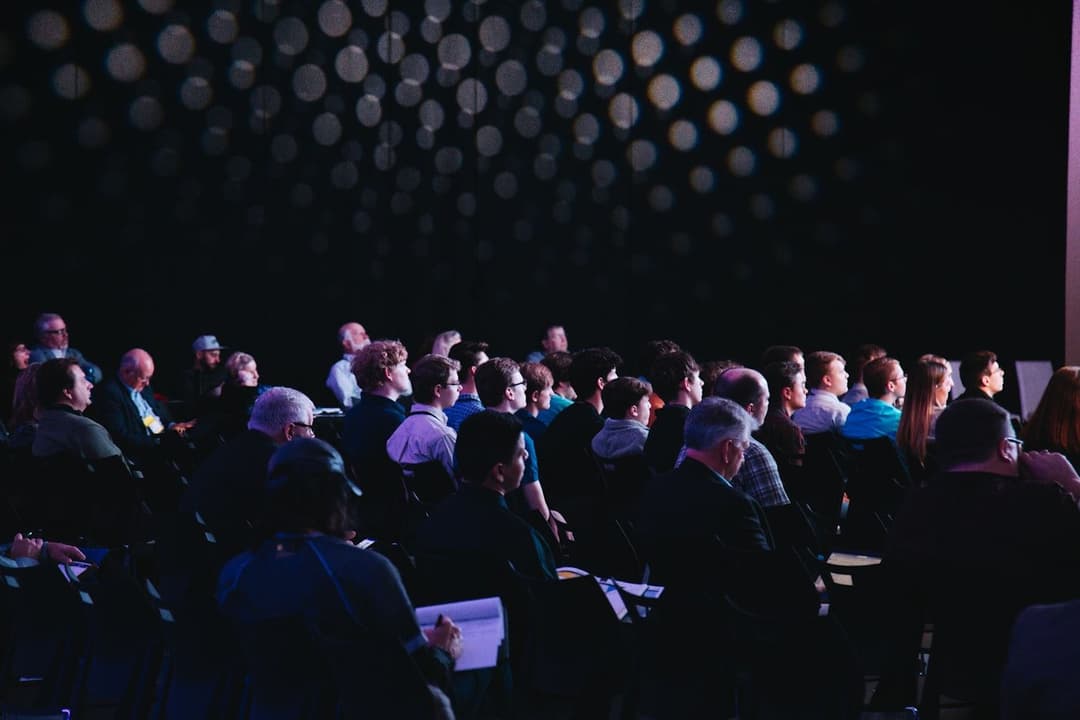 Audience attending an education seminar